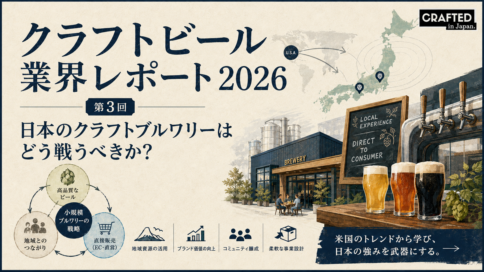 日本のクラフトブルワリーが生き残るには？米国事例から考える経営戦略